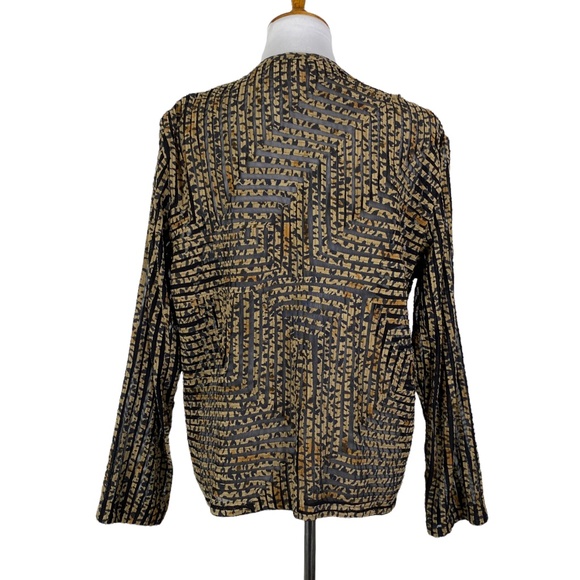 Chicos Leopard Mesh Jacket Sz. 2 (Large) Animal Print - Picture 3 of 12